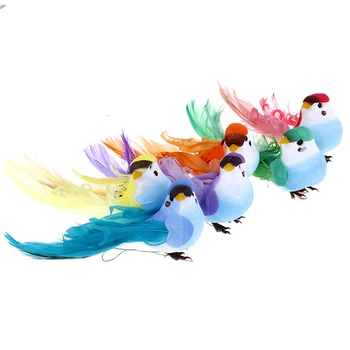 Putnu Statuetes Rotājumu Zālienu, Pagalmā Dārza Koka Apdare Izlases Mākslīgs Putu Spalvu 1GB Dzīvnieku Mūsdienu Plastmasas
