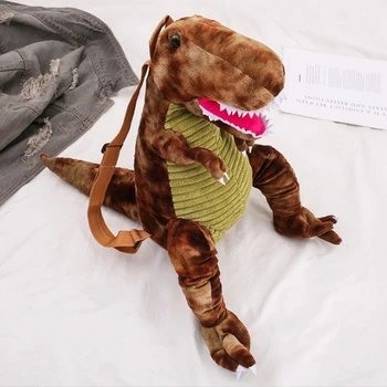 Radošo 3D Dinozauru Bērnu Mugursomas Dzīvnieku Cartoon Kids Ceļojumu Skolas Soma Zēniem Meitenes J60D