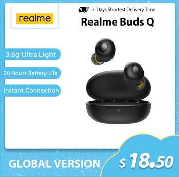 Realme Pumpuri Q Austiņas Earbuds TWS Bezvadu Open-Up Auto Savienojuma pārtraukšana Bluetooth 5.0 20h Akumulatora Uzlādes Ultra Light Box