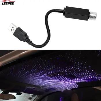 Regulējams Vairāku gaismas Efektus Atmosfērā, Galaxy Lampas USB Dekoratīvās Lampas LED Auto Jumta Zvaigžņu Nakts Gaismas Projektors