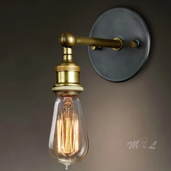 Rūpniecības Sienas+lampas Dzelzs Vienkāršu Sienas Gaismas Sconce Vintage Sienas Lampas Virtuves Stāva Dzīvojamā Istabā, Kāpņu Led Lampas, Spogulis Mazgātājs