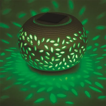 Saules LED Nakts Gaisma RGB Krāsu Keramikas Āra Lampas Jaunums Bumbu, Dārza LED Solārās Lampas