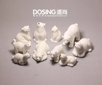Savvaļas Dzīvnieku Neliels Leduslācis Modelis Rotājumi Maz Balto Lāču Pasaku Dārzā Miniatūru Piederumi Darbības Rādītāji Statuetes Rotaļlietas