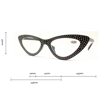 Seemfly Ir 2021. Dimanta Dāmas Eleganti, Kaķu Acu Lasīšanas Brilles Sveķu Lēcas Sieviešu Presbyopic Briļļu Hyperopia Brilles Par Elders