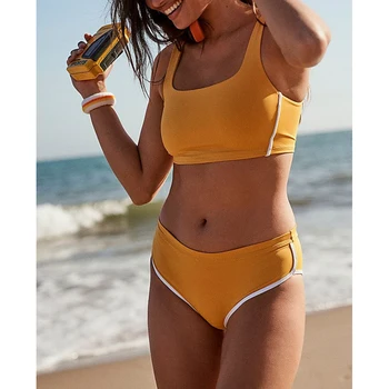 Sexy Augsta Vidukļa Bikini Ir 2021. Peldkostīmu Sieviete Peldkostīmi Sievietēm, Augstu Kāju, Bikini Komplekts Peldēšana Valkāt peldkostīms Sieviešu Peldkostīmi