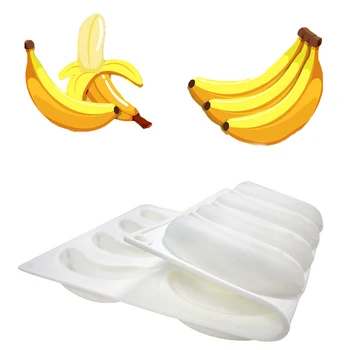 SHENHONG 4 Veidu Banānu, Burkānu Pipari Silikona Kūku Veidnes Augļu Uzpūteni Veidnes Desertu Dekorēšanai Virtuves Konditorejas izstrādājumu Cepšanas Rīki