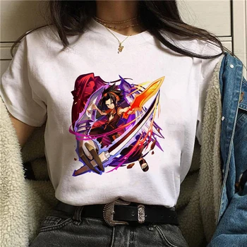 Sieviete tshirts Shaman King Grafikas Tees Kawaii Japāņu Anime Tualetes Pienākums Hanako Kun T Krekls Sievietēm Smieklīgi Karikatūra Inuyasha Tshirt