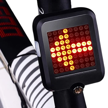 Smart Velosipēdu Taillight ar 64-led Inteliģentas Bremžu Sensors Riteņbraukšana Brīdinājuma Virziena Rādītājs Lāzera Gaismu, Pagrieziena Signāla Gaismu