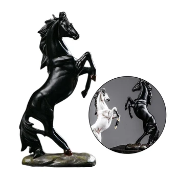 Spilgts Zirgi Statuetes Skulptūru Bārs Rotaslietu Plaukts Kolekcijas Dāvanu