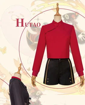 Spēle Genshin Ietekmes Hu Tao Cosplay Kostīmu Anime Tērpiem Kleita Halloween Karnevāls Sieviešu Meitene Formas Tērpu HuTao Ieroci Piederumi