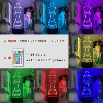 Starptautiskā Šaha 3D Attēlu Lampas Rīcības Attēls 7 Krāsas, Touch Optiskā Ilūzija Galda Lampa Mājas Dekorēšana Guļamistaba Dekorēšana