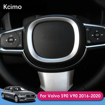 Stūres Ratu Rāmja Apdare Vāciņš Melns Volvo S90 v90 2016-2020 ABS Automašīnas salona piederumi 2018 xc60/-2020 xc90