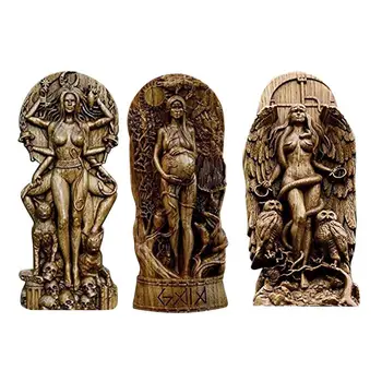 Sveķu Mystic Dievietes Statuja Gaia/Hecate/Lilith Dieviete Grieķu Elementi, Skulptūras, Dārza Mājas Apdare