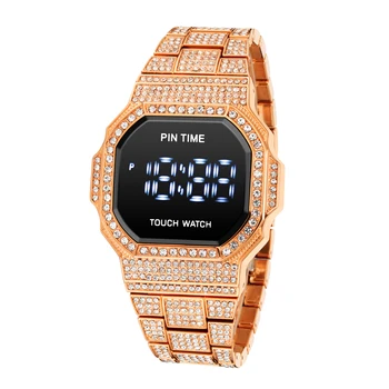 Touch Screen Digital Watch Vīriešiem Hip Hop Ledus No Vīriešu Pulksteņi Top Zīmola Luksusa Digitālais Vīriešu Pulkstenis Relogio Montre zegarek Reloj