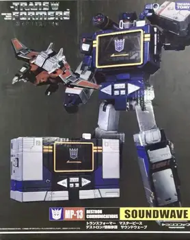 Transformatoru KO MP13 AUTOMAŠĪNAS Metāla Daļa 28CM SOUNDWAVE Autobots Rīcības Attēls Deformācijas Robots Bērniem, Rotaļlietas, Dāvanu