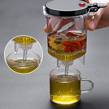 Tējas Podi, Karstumizturīgs Stikla Tējas Pot Tējas Infuser Ķīniešu Kung Fu Tējas Komplekts Tējkanna, Kafijas Stikla Maker Ērtu Kabinetu Tējas Komplekti