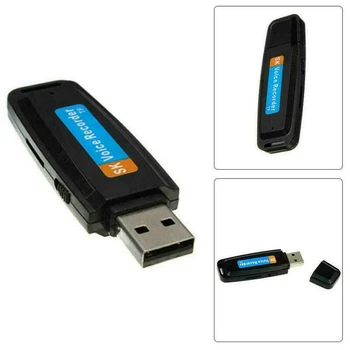 U-Diska Digitālā Audio Balss Ieraksti ar Pildspalvu, Lādētāju, USB Zibatmiņas Diskā līdz 32 gb Mini SD TF Augstas Kvalitātes