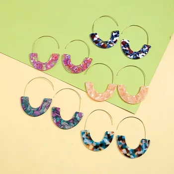 Uer Big Discount Unique Acrylic Plate Earrings For Women Multicolored Earrings Clearance Sale 2020 New Fashion Jewelry Wholesale