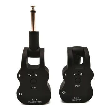 UHF Bezvadu Audio Raidītājs Uztvērējs Sistēma ar USB Lādējamu Uzņemt Elektriskā Ģitāra Daļas 5 Pieejamās Krāsas
