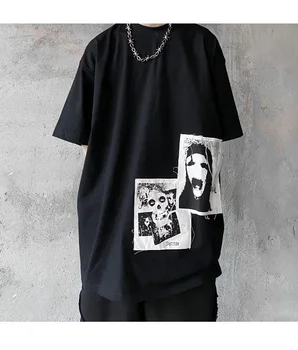 UNCLEDONJM Galvaskausi grafikas tees vīriešiem streetwear Hip Hop goth drēbes ir 2021. Vasaras labākais pārdevējs īsām piedurknēm t-krekls U9528