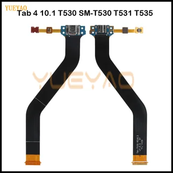 USB Ports Uzlādes Savienotājs, Iespraudiet Dokstacijas Ligzda Ligzda Flex Cable Samsung Galaxy Tab 4 10.1 T530 SM-T530 T531 T535 Uzlādes Flex