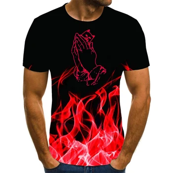 Vasaras vīriešu karikatūra modelis dzīvnieku kaķis drukāšana 3D t-krekls vīriešu vasaras brīvs T-krekls ielu modes tendence gadījuma T-krekls