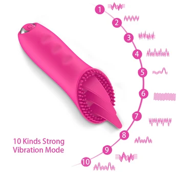 VETIRY Sieviešu Masturbator Mēles Laiza Vibrators Seksa Rotaļlietas, lai Sieviete 10 Frekvences Klitora Stimulators G-spot Massager Orālo Seksu
