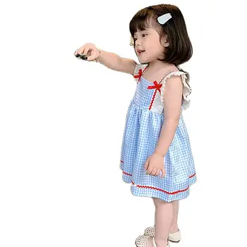 VIDMID bērniem, meiteņu kleitu puse kleita lelle pleds jaunu bērnu princese Bērnu vasaras P4409