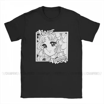 Vīrieši Candy Candy T Krekls Anime, Manga Kokvilnas Topi Smieklīgi Īsām Piedurknēm Apaļā Apkakle Tees Grafiskais T-Krekls