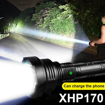 XHP170 Super jaudīgs led lukturītis 18650 26650 uzlādējams Tālummaiņas lāpu xhp70 XHP50 USB Taktisko flash gaismas Ūdensizturīgs Lukturis