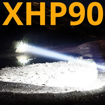 Xhp90.2 Spēcīgākajiem Led Lukturīti Xhp70 Uzlādējams kabatas Lukturītis Izmantot 18650 vai 26650 Kempings Gaismas Xhp50 Taktiskais Lukturītis