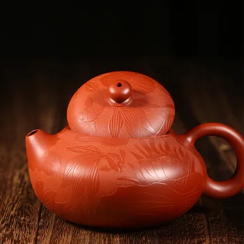 Yixing autentisks rūdas ir ieteikusi tīra ar rokām darināti tējas home office kung fu tējas katlā lotus zelta zivtiņa