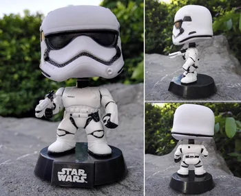 Zvaigžņu Karu Imperial Stormtrooper ar bobble Head 10cm Vinila Rīcības Attēls Rotaļlietas