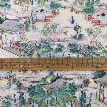 Ķīniešu Stilā 110cm Platums- Kokvilnas Audums, Šūšana, Bērnu Apģērbu, apģērba Auduma Ķīnas Krāsu Glezniecību Auduma Iespiestas DIY