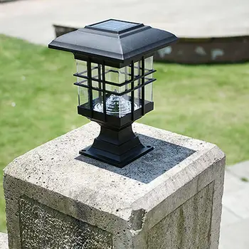 Ūdensizturīgs Ainavu Dārza Saules Gaismas LED Āra Pastu Klāja Klp Stabu Sētas Ainava, Nakts Lampas Drošības Dekoru Saules Lampas