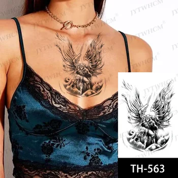 Ūdensnecaurlaidīgus Pagaidu Tetovējumu Uzlīmes Rotangpalmas Ziedu Sieviešu Krūtīm Mākslas Vidukļa Spīguļi, Uzlīmes Sirds Tetovējumiem viltotas Uzlīmes Sieviešu Vīriešu