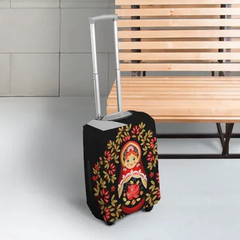 Чехол для чемодана 3D Матрешка , Эластичный чехол на чемодан, Яркий принт на чехол, рисунки на чемоданах, индивидуальные чехлы